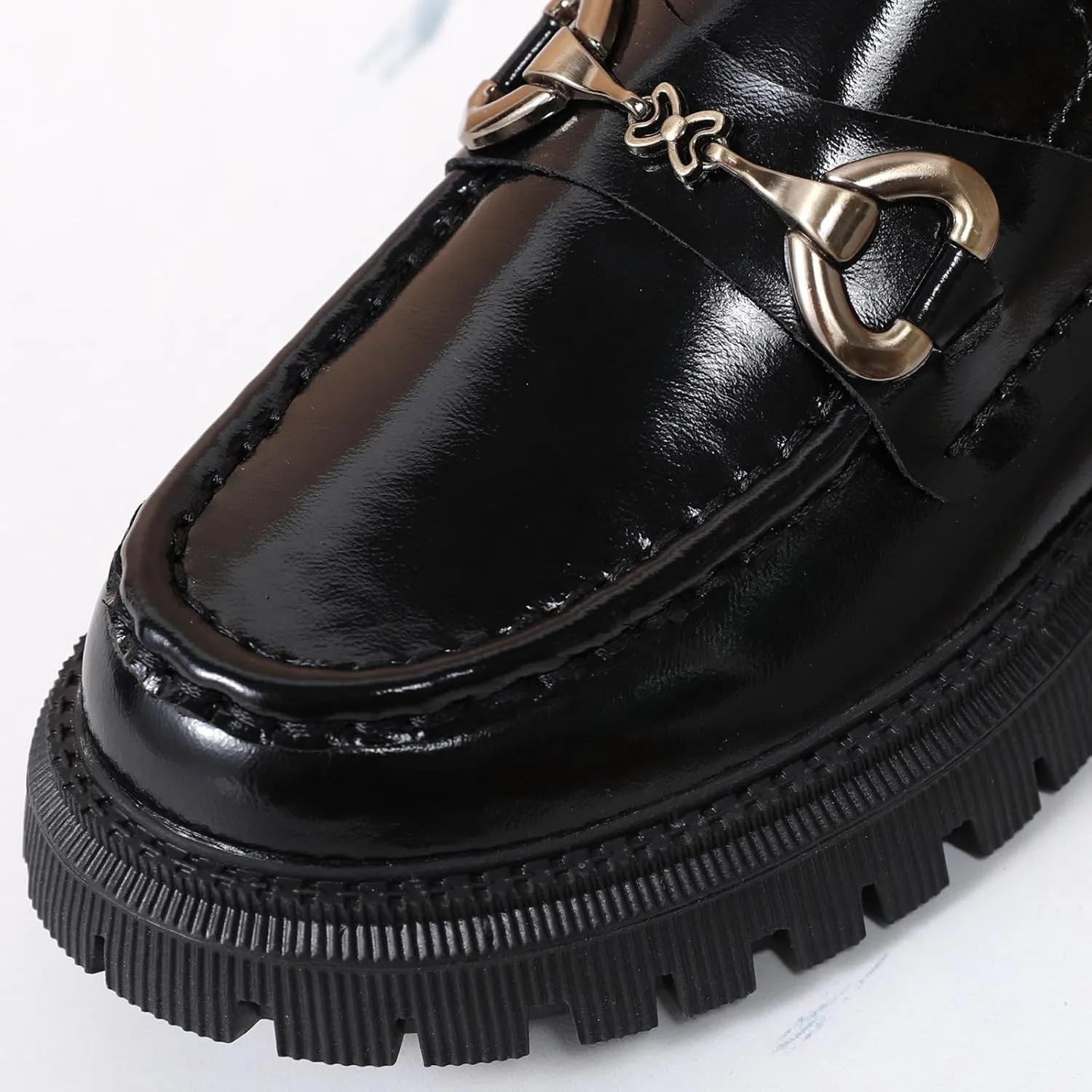 Loafers for Women Women's Loafers & Slip-ons Leather Platform Chunky Penny Shoes Business Casual Shoes Comfortable Dressy Office Work Shoes