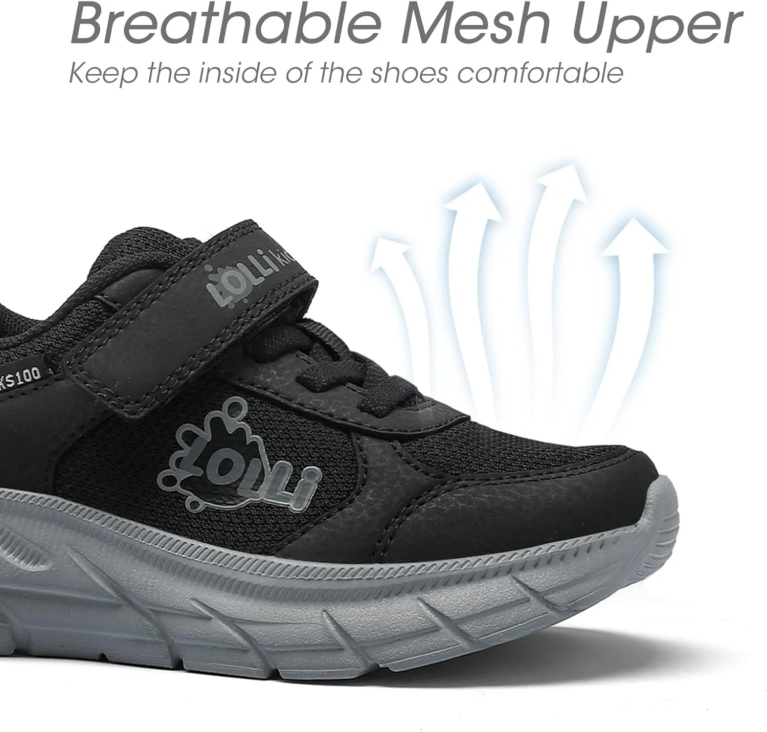 LOLLi kidz Kids Tennis Shoes for Boys and Girls Lightweight Breathable Athletic Great Grip Running Gym Sport Sneakers from