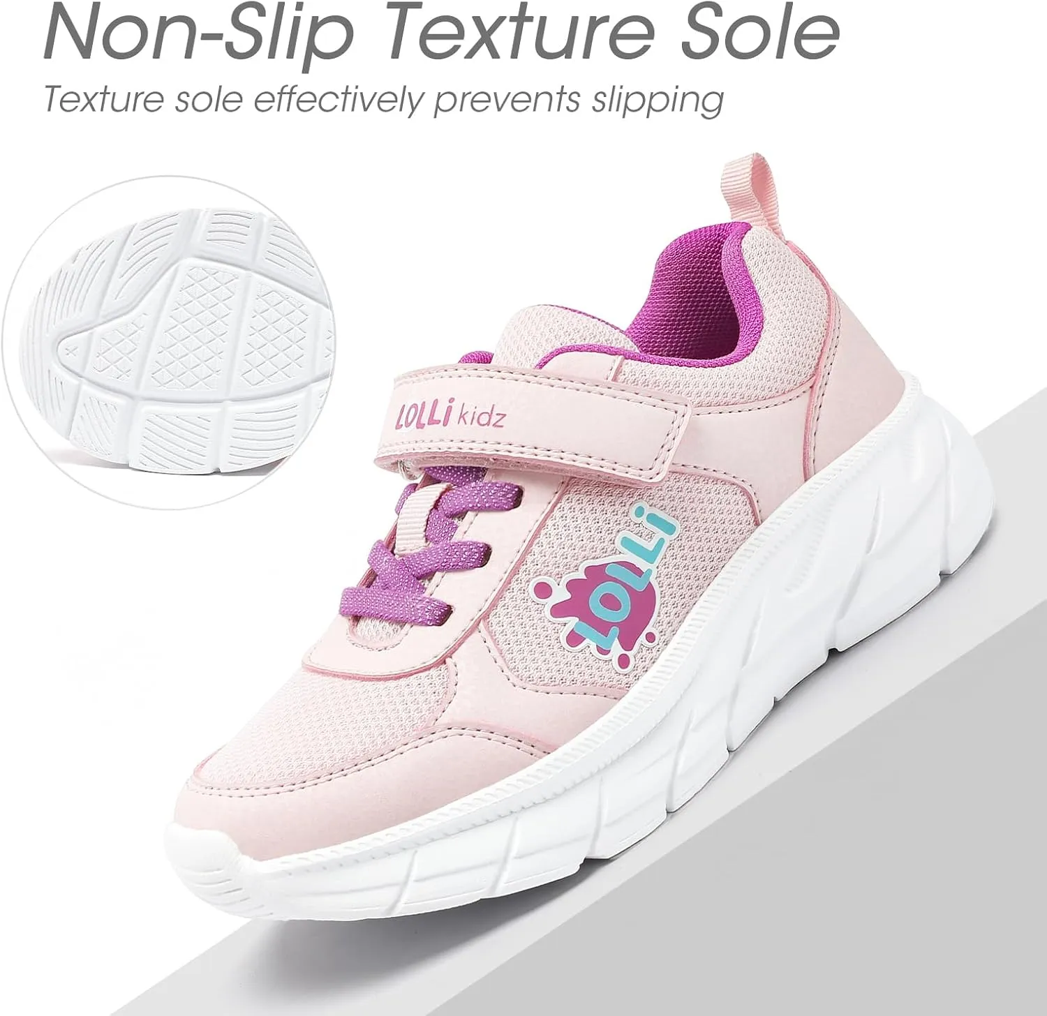 LOLLi kidz Kids Tennis Shoes for Boys and Girls Lightweight Breathable Athletic Great Grip Running Gym Sport Sneakers from