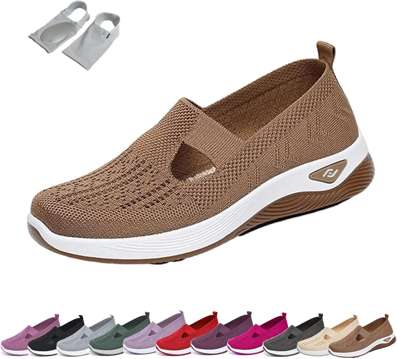 LOSD Orthowalkway Womens Shoes, Women's Woven Orthopedic Breathable Soft Shoes Arch Support, Zapatos Ortopédicos para Mujer