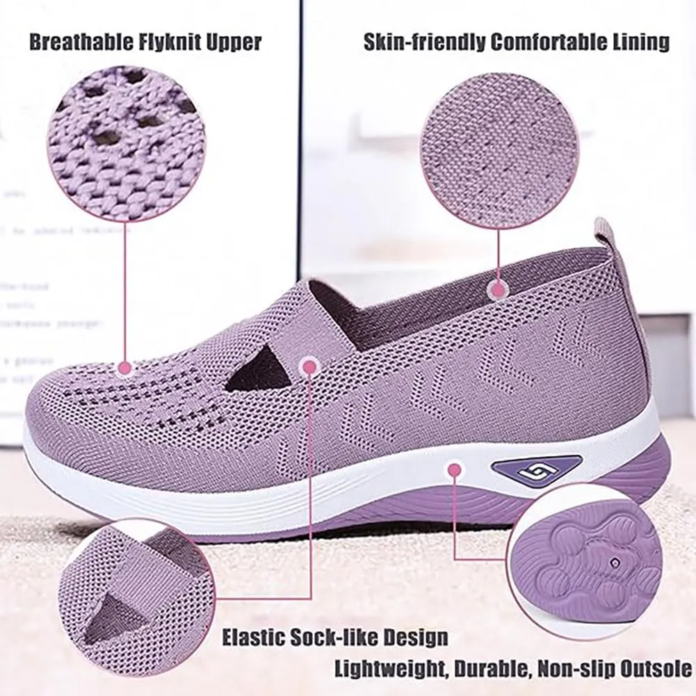 LOSD Orthowalkway Womens Shoes, Women's Woven Orthopedic Breathable Soft Shoes Arch Support, Zapatos Ortopédicos para Mujer