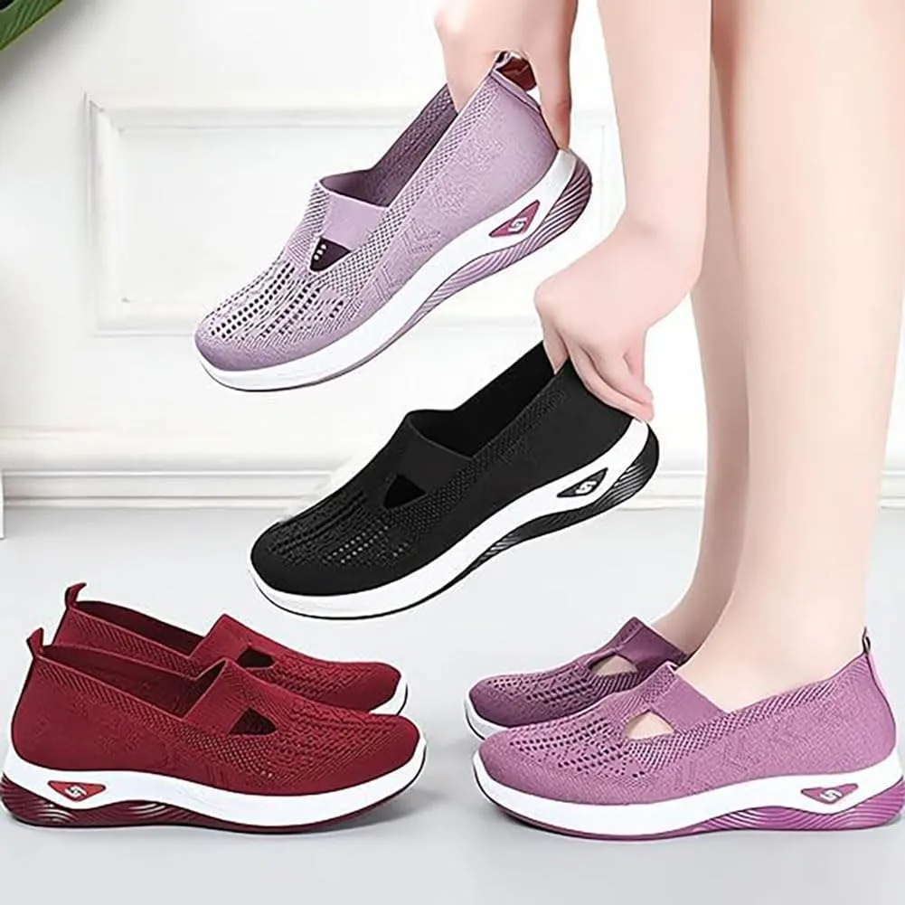 LOSD Orthowalkway Womens Shoes, Women's Woven Orthopedic Breathable Soft Shoes Arch Support, Zapatos Ortopédicos para Mujer