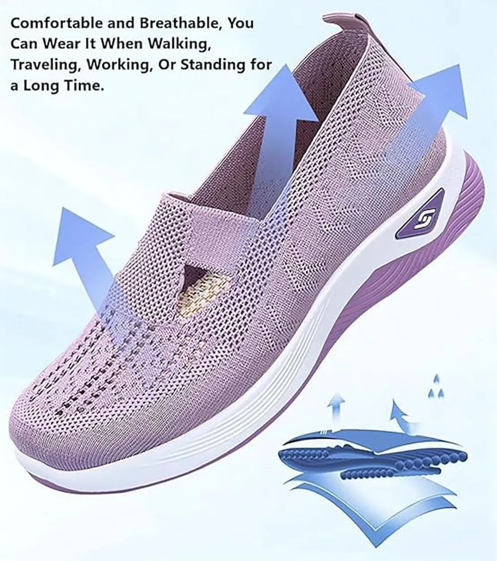 LOSD Orthowalkway Womens Shoes, Women's Woven Orthopedic Breathable Soft Shoes Arch Support, Zapatos Ortopédicos para Mujer