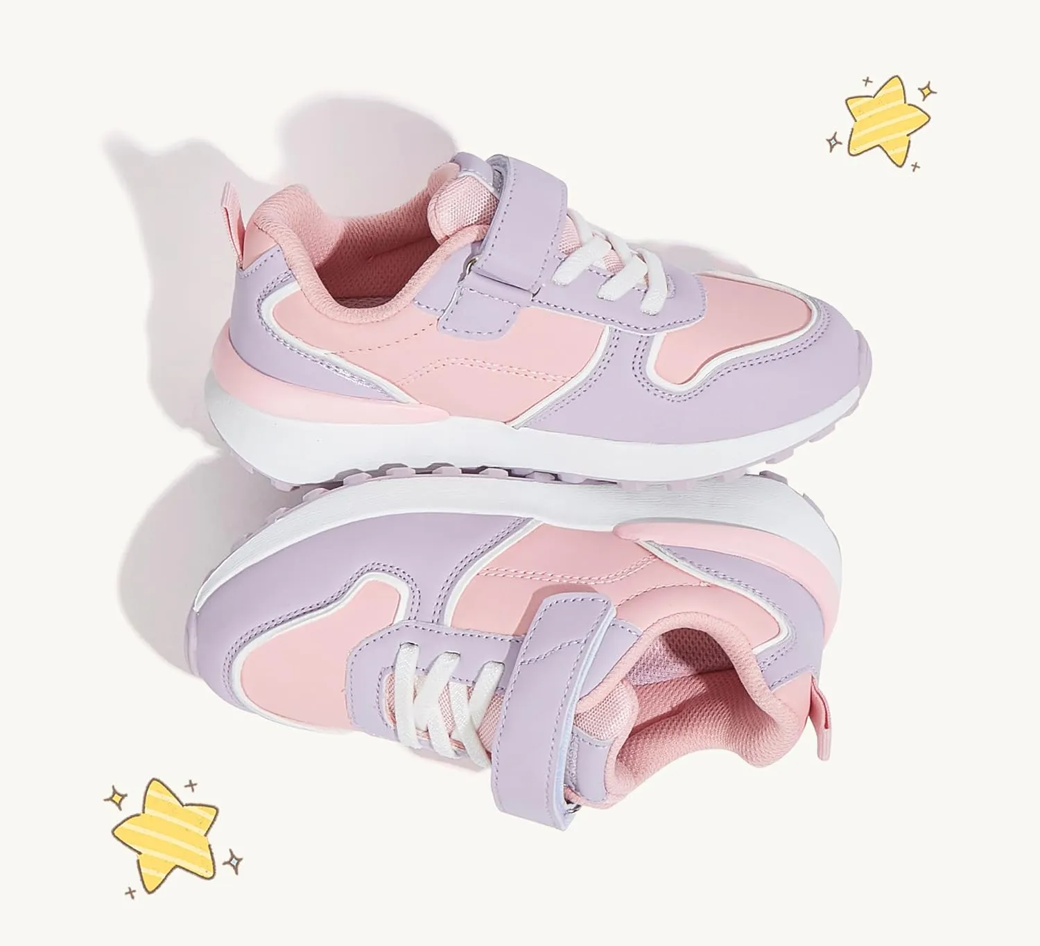 LUCKY STEP Kids Sneakers for Girls Boys Running Non-Slip Tennis Casual Walking Shoes Hook and Loop Unisex-Child Storybook Shoes for Big Kids, Little Kids & Toddlers