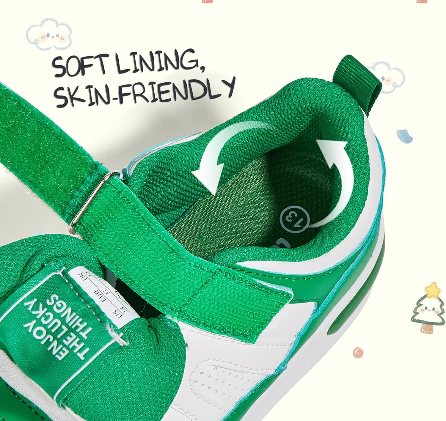 LUCKY STEP Kid's Sneakers School Running Loafers Low Top Walking Tennis Casual Shoes Strap Athletic Fashion Sneakers for Children/Boys/Girls