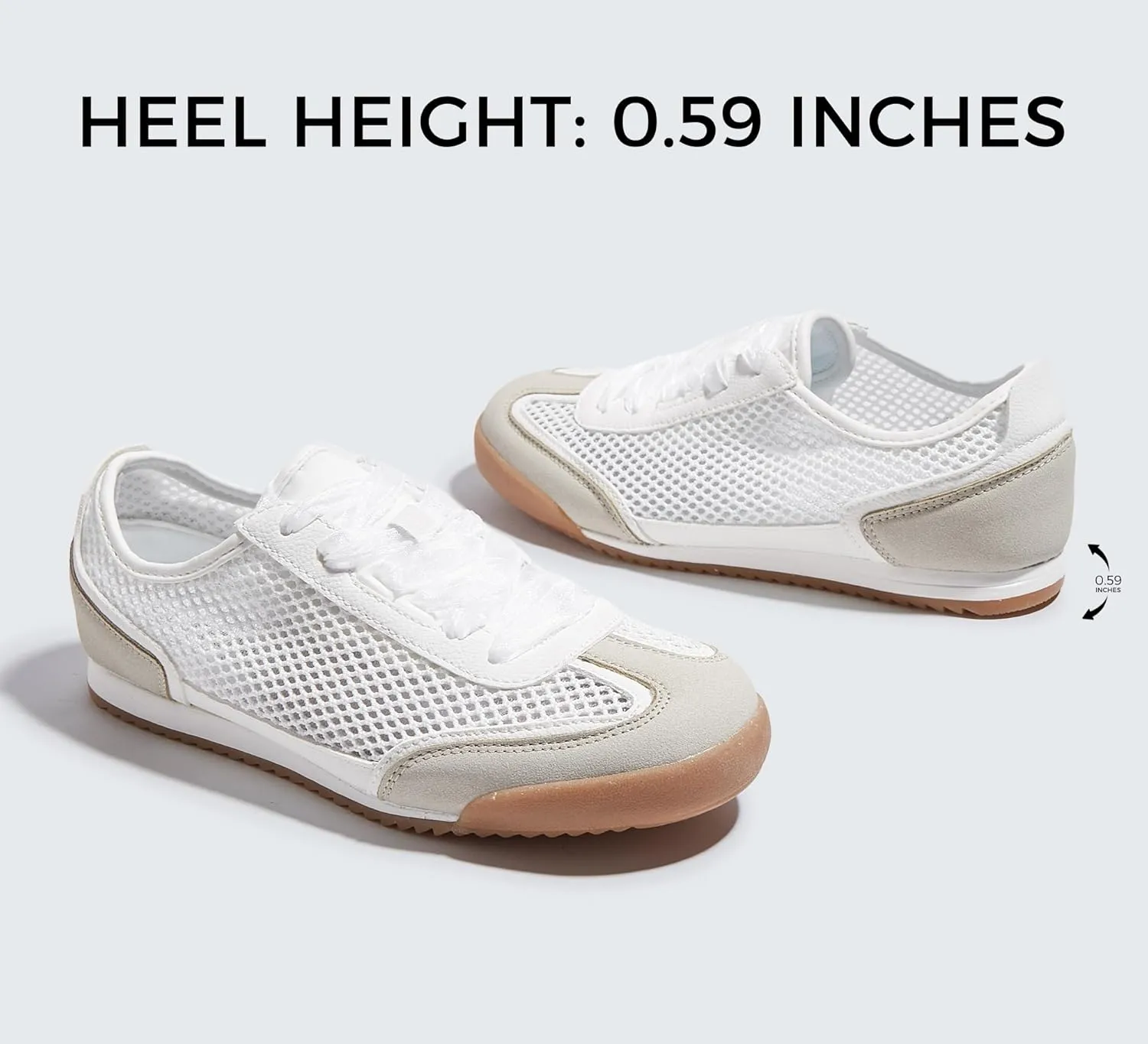 LUCKY STEP Women's Mesh Casual Fashion Sneakers Retro Breathable Walking Shoes Lightweight Classic Tennis Trainers