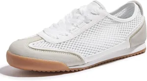 LUCKY STEP Women's Mesh Casual Fashion Sneakers Retro Breathable Walking Shoes Lightweight Classic Tennis Trainers
