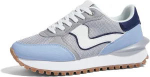 LUCKY STEP Women's Platform Fashion Sneakers Tennis Retro Walking Casual Trainers Stylish Durable Deluxe Skate Running Shoes