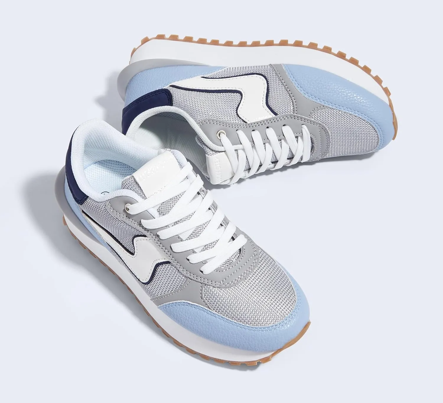 LUCKY STEP Women's Platform Fashion Sneakers Tennis Retro Walking Casual Trainers Stylish Durable Deluxe Skate Running Shoes