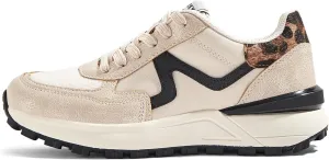 LUCKY STEP Women's Retro Fashion Casual Sneakers Colorblock Platform Classic Trendy Trainning Anti-Slip Tennis Travel Walking Shoes