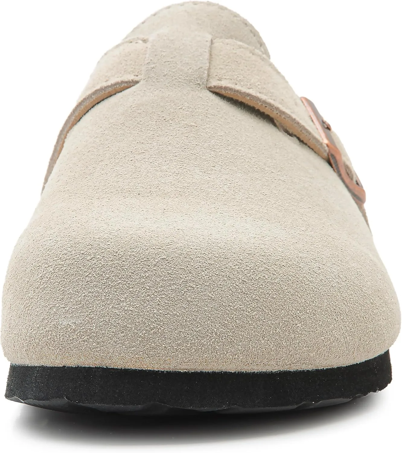 Luna Women's Suede Clogs Leather Mules Cork Footbed Sandals Potato Shoes with Arch Support