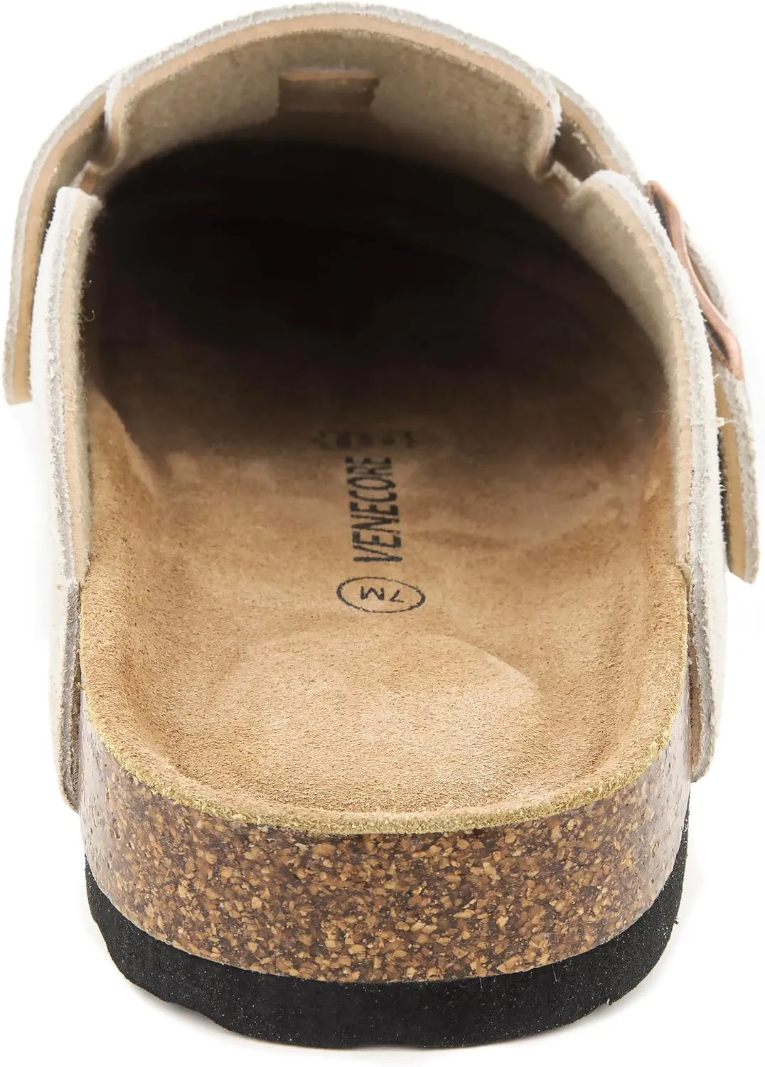 Luna Women's Suede Clogs Leather Mules Cork Footbed Sandals Potato Shoes with Arch Support