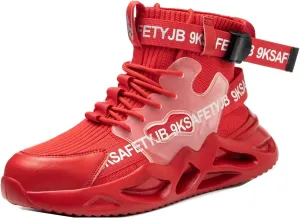 Luolocsn Work Boots Safety Steel Toe Shoes for Men and Women Slip Resistant Lightweight Breathable Industrial & Construction Sneakers