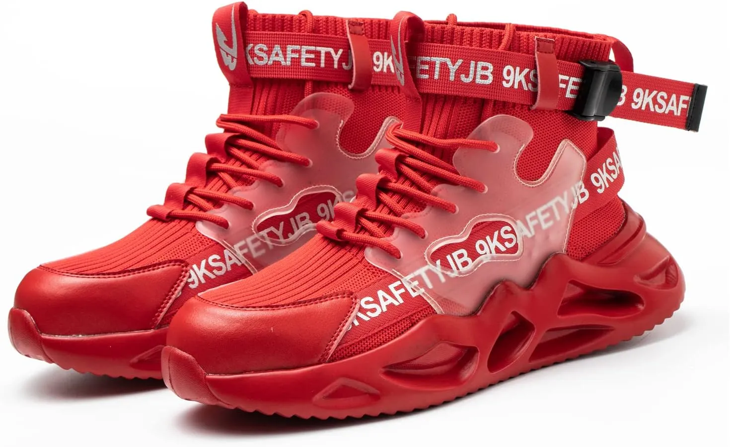 Luolocsn Work Boots Safety Steel Toe Shoes for Men and Women Slip Resistant Lightweight Breathable Industrial & Construction Sneakers