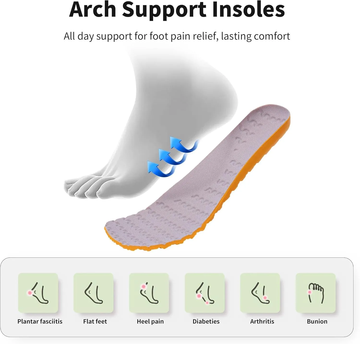 MAFEKE Womens Wide Toe Box Running Shoes Air Arch Support Tennis Athletic Sneakers Orthotic Walking Shoes for Plantar Fasciitis Pain Relief US 6-11