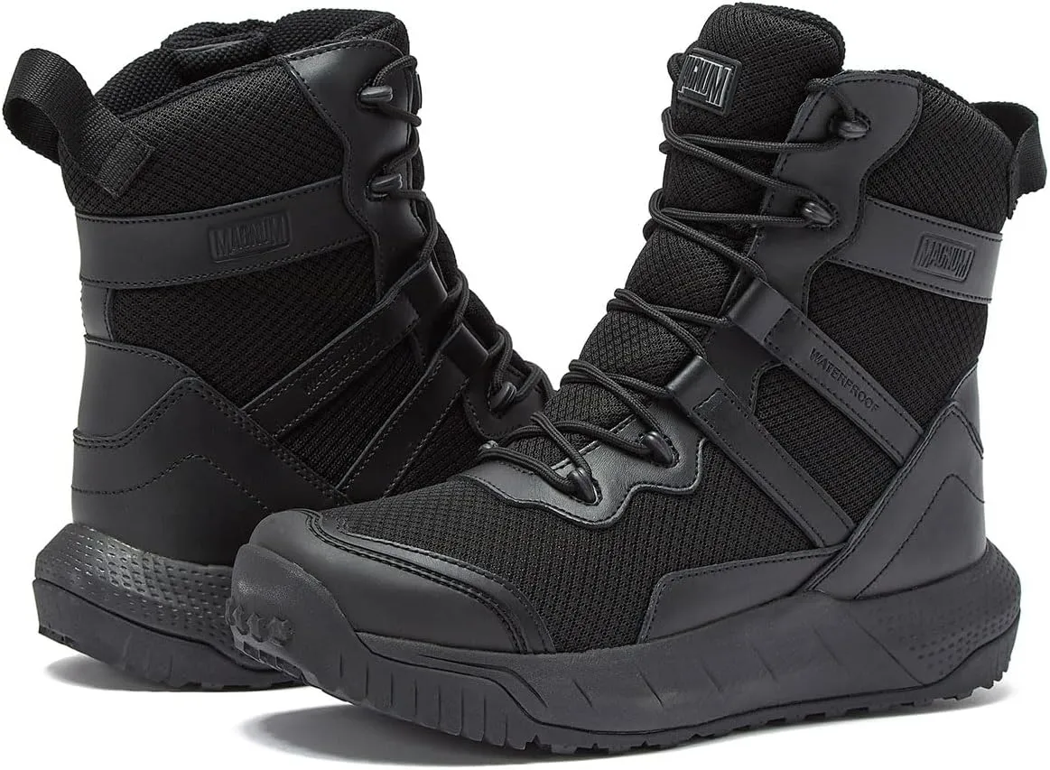 MAGNUM Men's Bragg Waterproof Tactical Boots for Men, Mens Military Hiking Boots, Breathable Light Weight Work Boots for Men