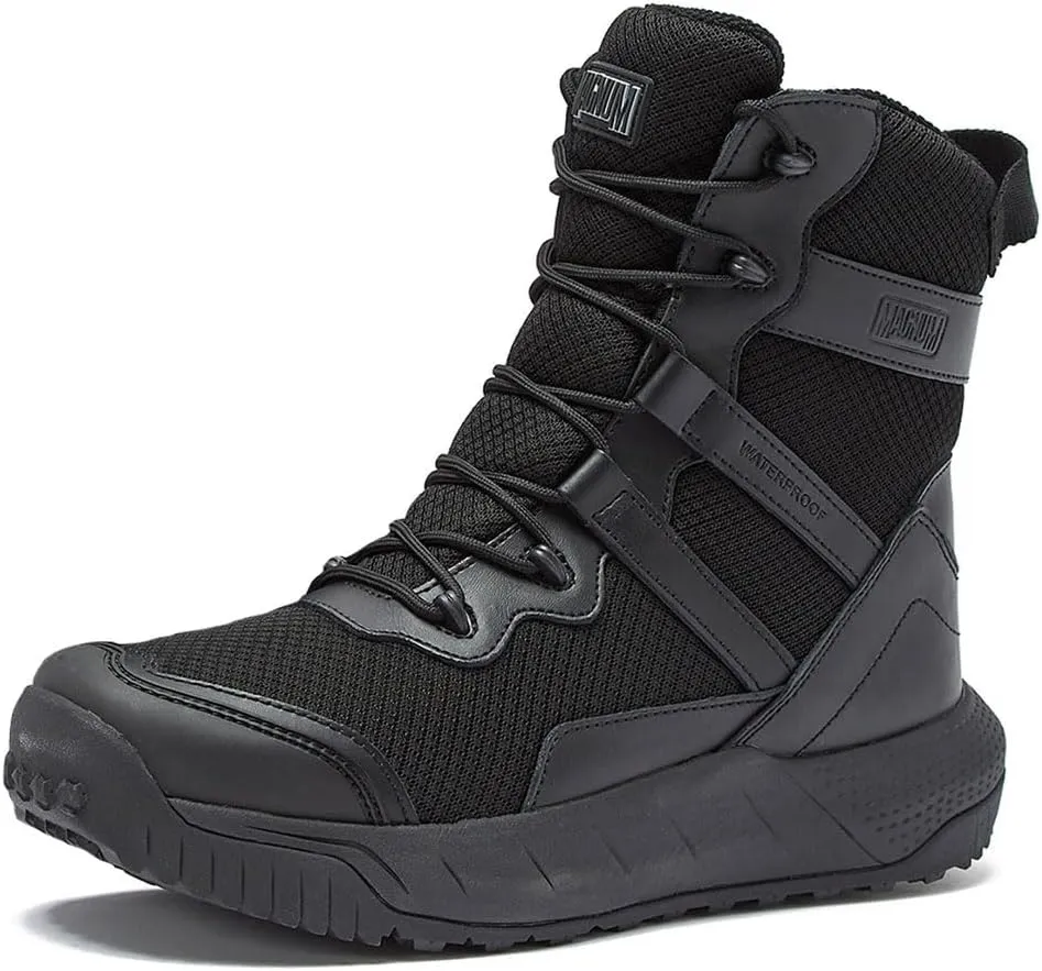 MAGNUM Men's Bragg Waterproof Tactical Boots for Men, Mens Military Hiking Boots, Breathable Light Weight Work Boots for Men
