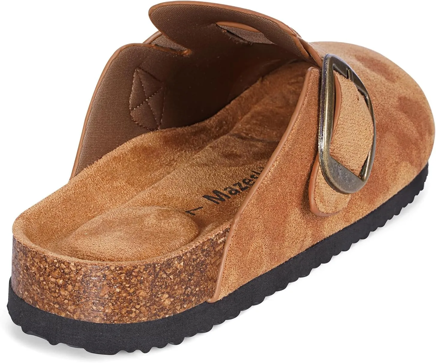 mazeskin Womens Memory Foam Clogs Soft Cork Comfortable Footbed Adjustable Buckle Slippers House Sandals Indoor Outdoor