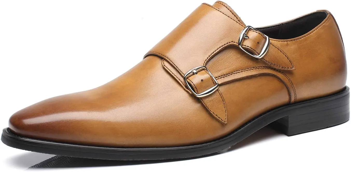 Men Dress Shoes Lace Up Oxford Classic Plain Toe Modern Formal Leather Shoes for Men