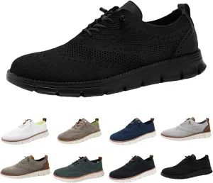 Mens Breeze Oxfords Lace Up Lightweight Comfortable Dress Mesh Sneakers Extra Wide Business Casual Walking Urban