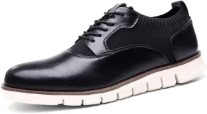 Men's Casual Dress Oxfords Shoes Fashion Business Shoes Wide Feet Lace-up Shoes for Business Office Wedding