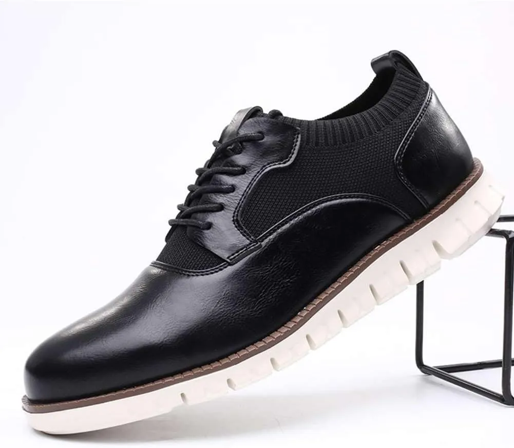 Men's Casual Dress Oxfords Shoes Fashion Business Shoes Wide Feet Lace-up Shoes for Business Office Wedding