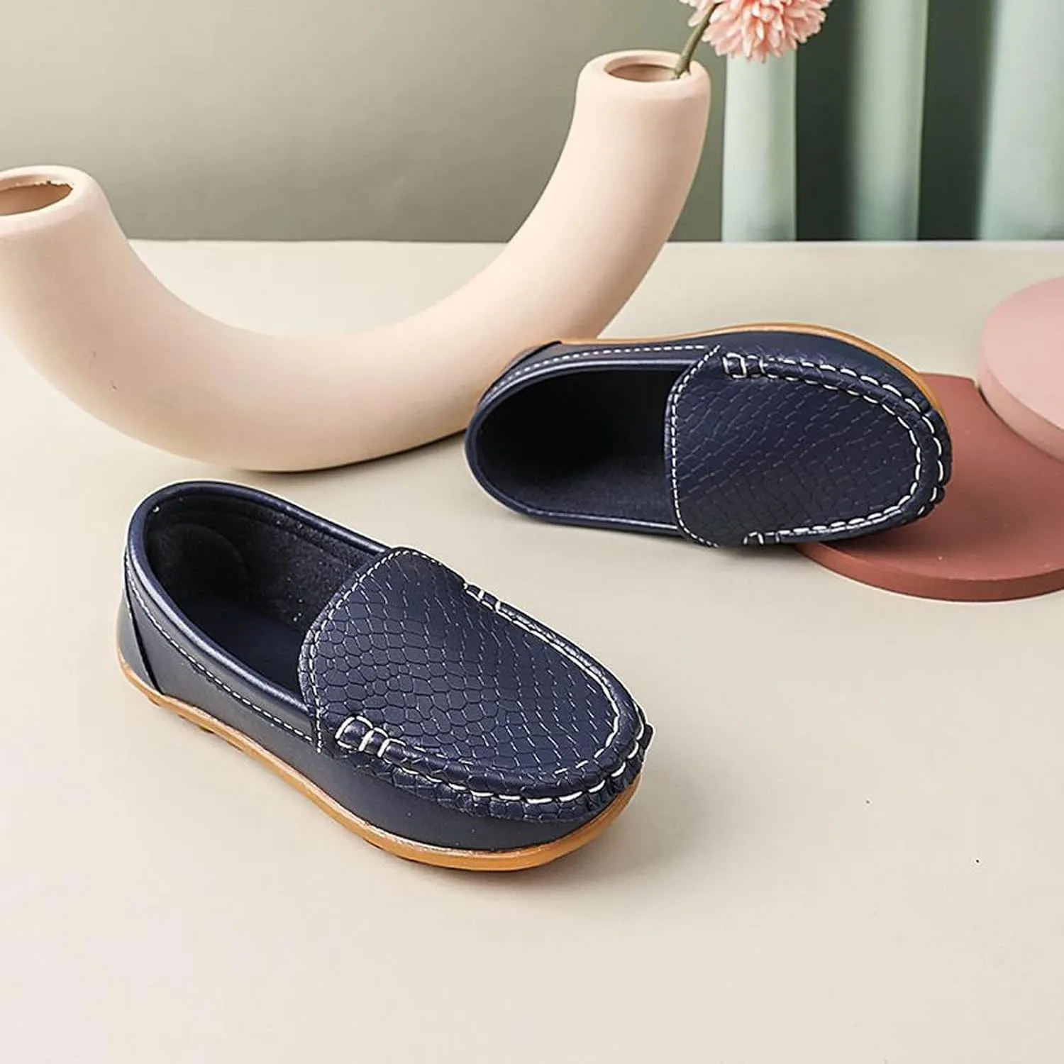 Men's Casual Dress Sneakers Toddler Little Kid Boys Girls Soft Slip On Loafers Dress Flat Shoes Boat Shoes Casual