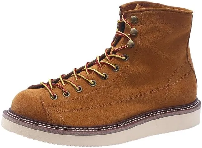 Men's Casual Workwear Wind Medium Tube Suede High-top Board Shoes Thick-soled Boots Casual Comfortable Inner Breathable Non-slip Flat Sole