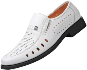 Men's Cutout Mesh Handmade Flat Casual Loafers Lightweight Slip on Mesh Moccasins Summer Breathable Driving Shoes for Driving Walking Wedding Outdoor Indoor Size