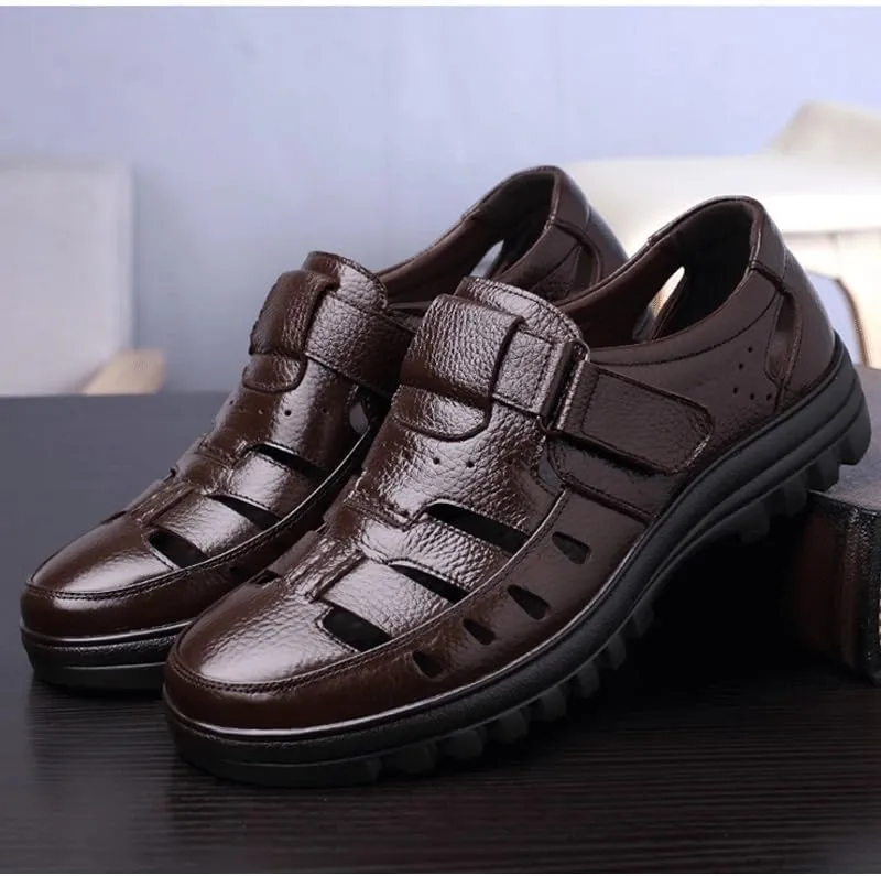 Men's Cutout Mesh Handmade Flat Casual Loafers Men's Trendy Solid Slip On Moccasins Shoes for Summer Outdoor Driving & Walking