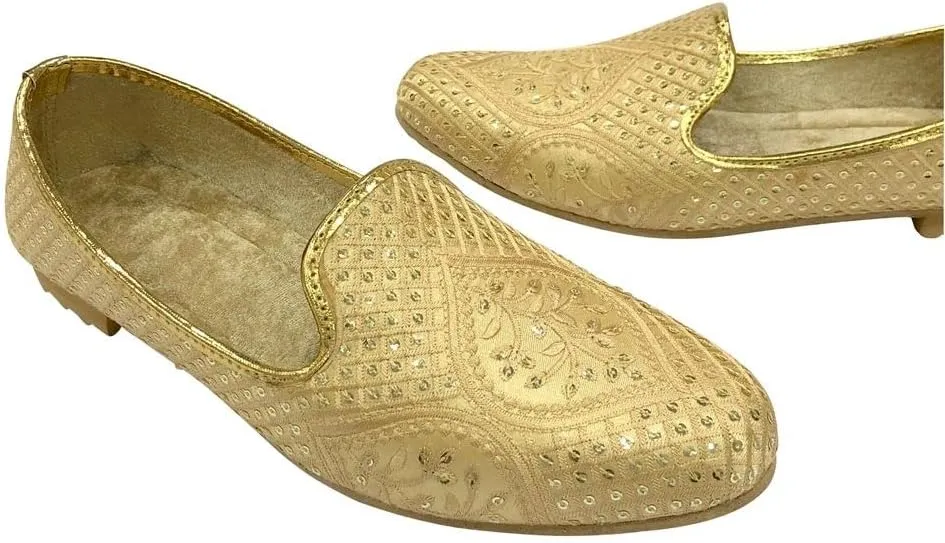 Men's Jutti for Wedding Traditional Ethnic Mojari Shoes Sherwani Loafers Handmade Gold Embroidery Juti