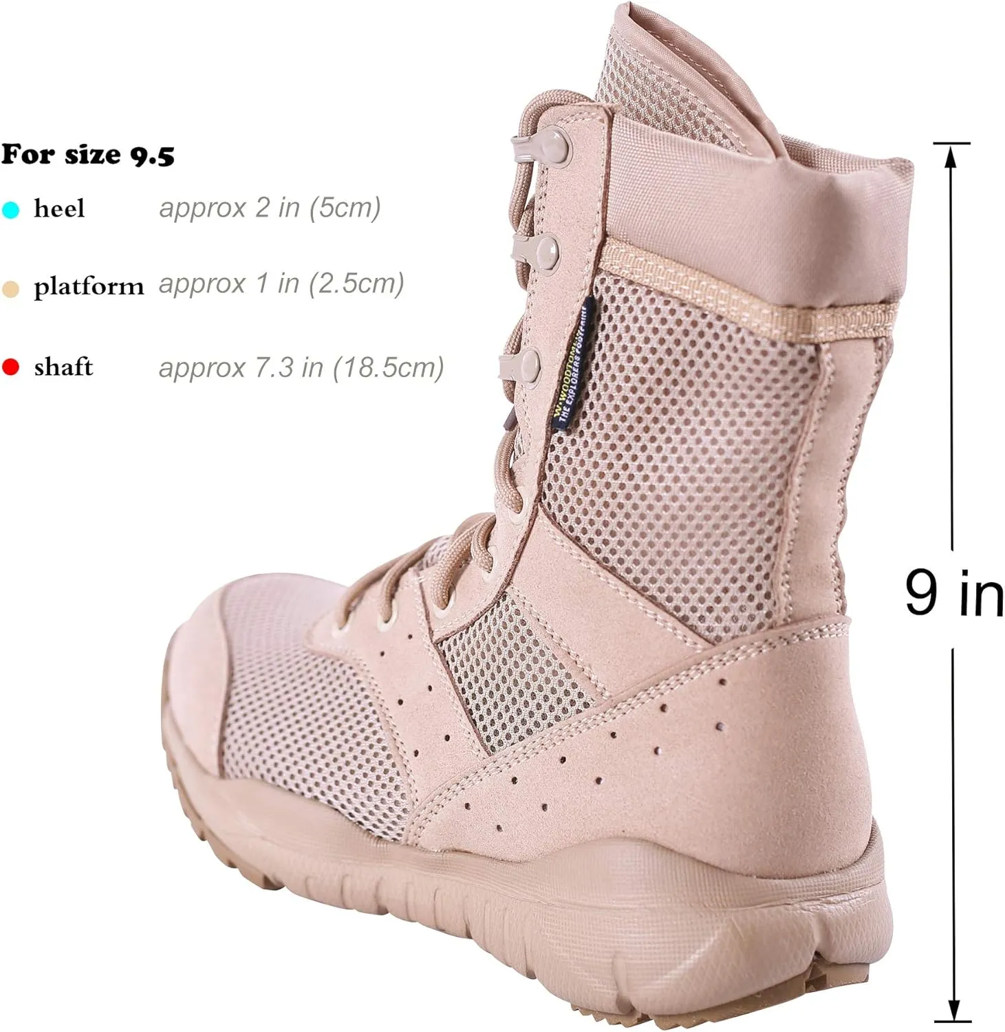 Men's LD Lightweight Combat Boots Microfiber/Suede Leather Military Tactical Boots
