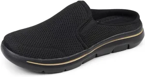 Men's Mesh House Slippers,indoor,half shoes for men,slip on mules,Lightweight,washable