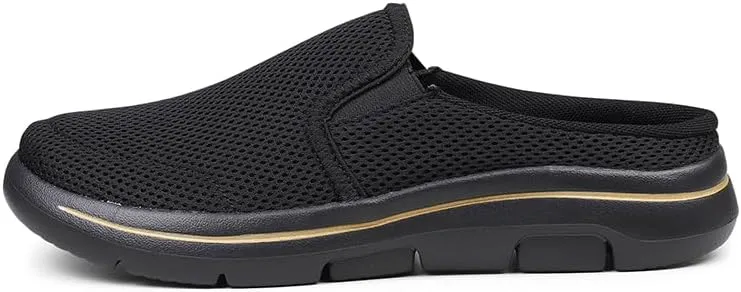 Men's Mesh House Slippers,indoor,half shoes for men,slip on mules,Lightweight,washable
