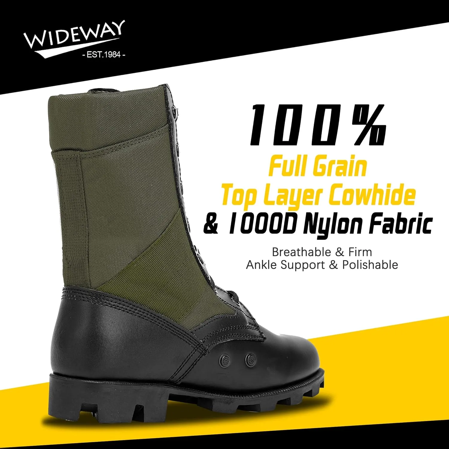 Men's Military Jungle Combat Boots 8 Inch Lightweight Motorcycle Tactical Boot Police Army Botas