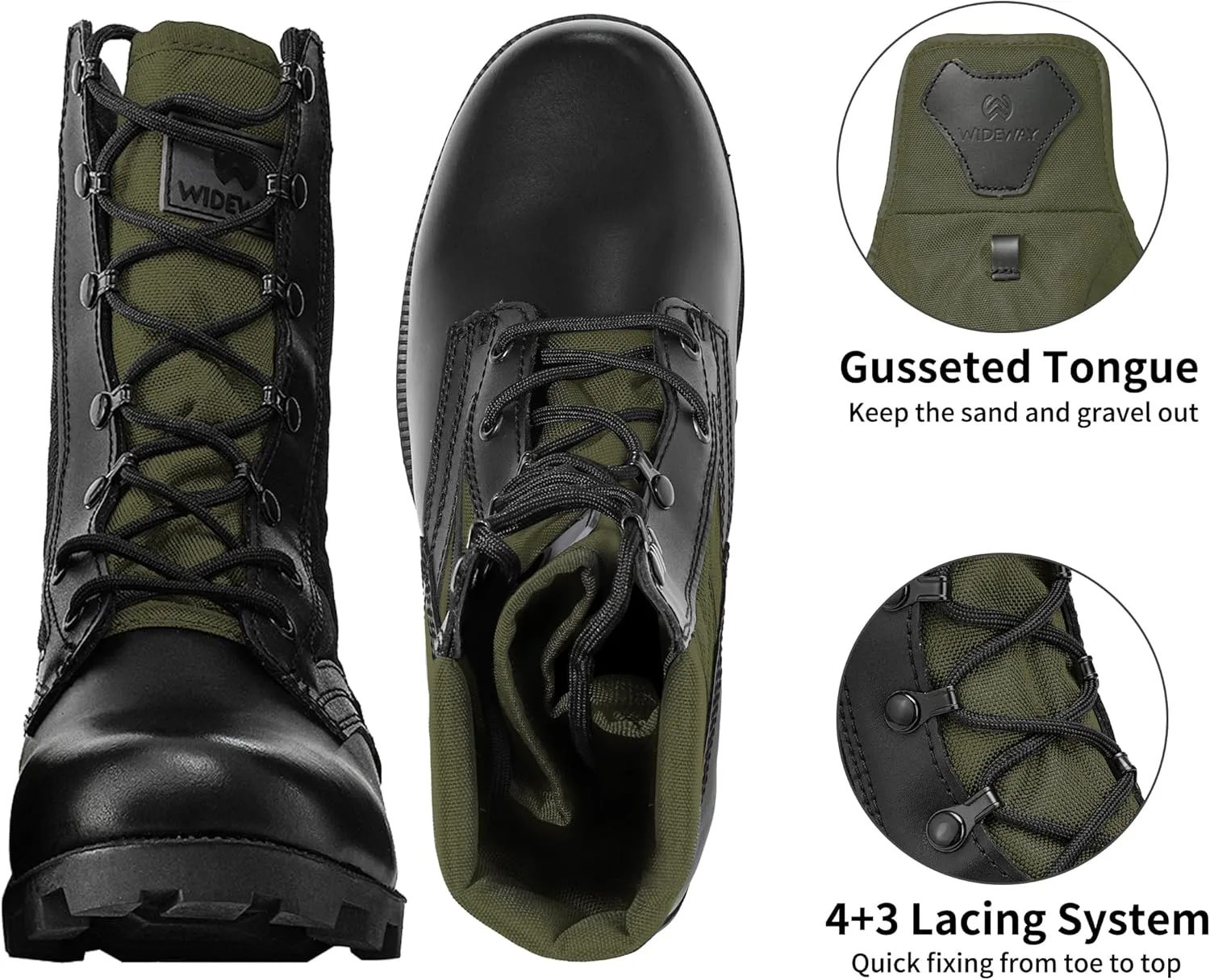 Men's Military Jungle Combat Boots 8 Inch Lightweight Motorcycle Tactical Boot Police Army Botas