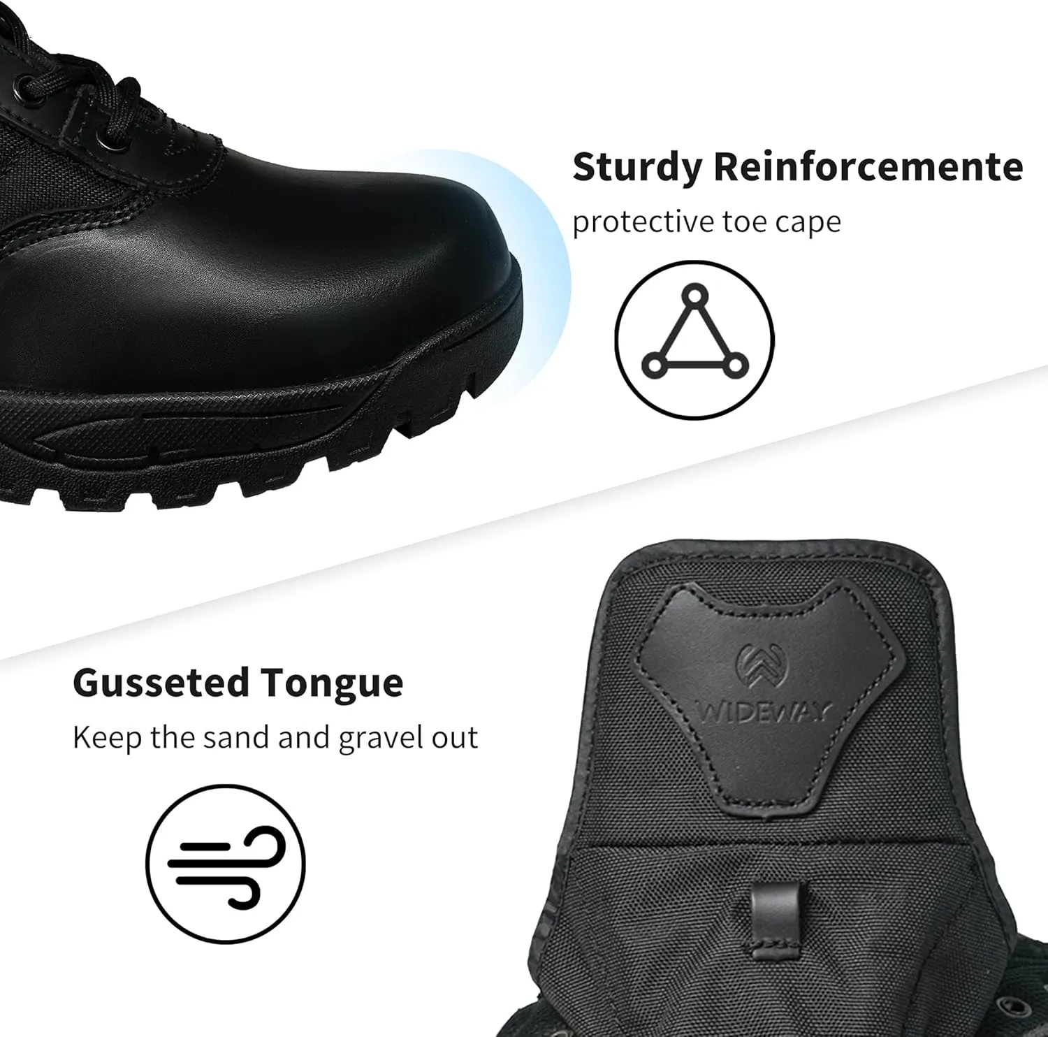 Men's Military Tactical Combat Boots Side Zipper Work Motorcycle Boots 8 inch