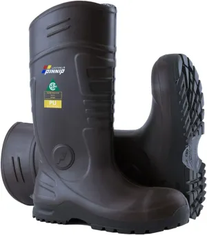 Mens PU Rubber Work Boots With Steel Toe & Shank - Waterproof Anti-slip Mud Rain Boots Hunting Boots ASTM F2413-18 Acid & Oil Resistant