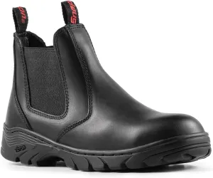 Men's Slip On Chlesea Work Boots for Men, Full Grain Leather,Slip-resistant Rubber Sole 3485ST-3485NST