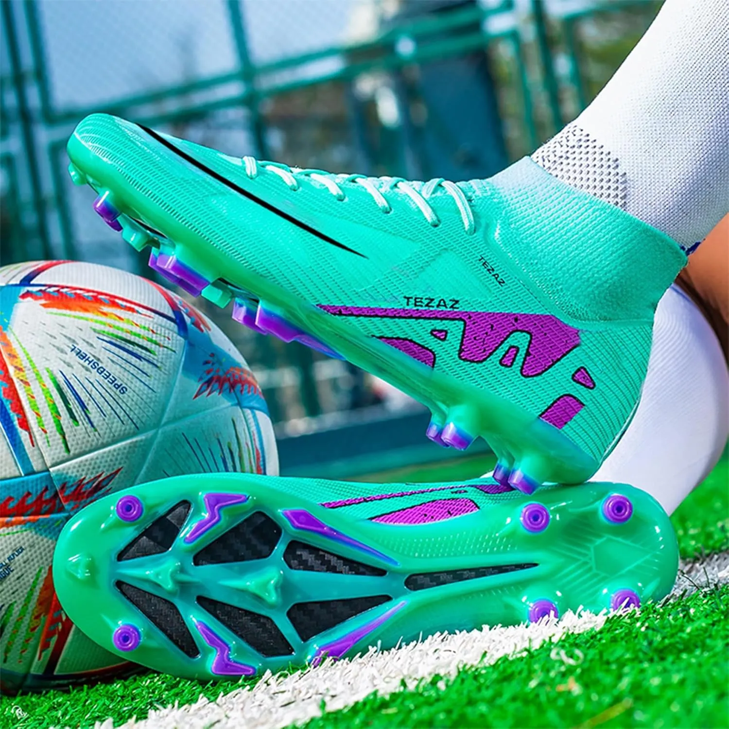 Men's Soccer Cleats Shoes Football Cleats Shoes Training Athletic Women Professional Sneaker Outdoor for AG/FG