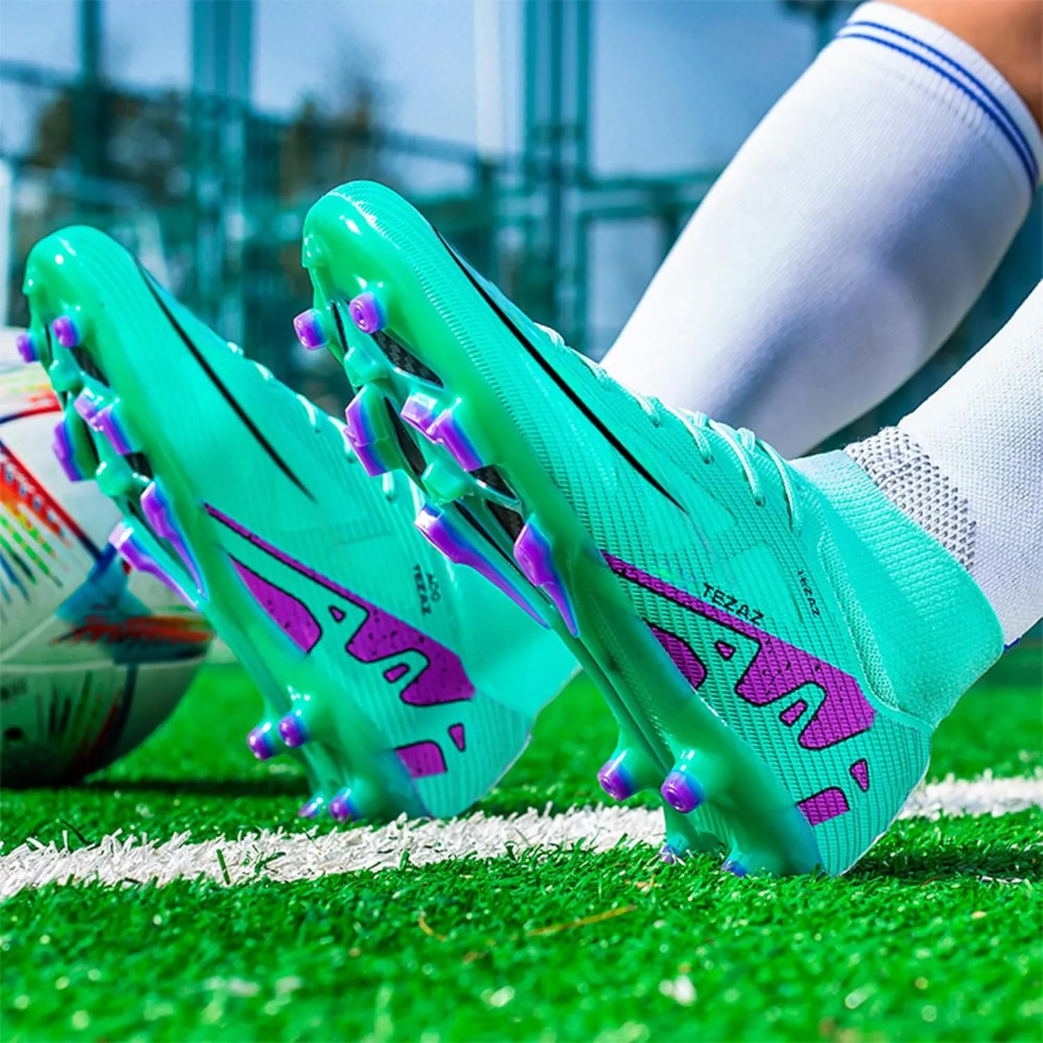 Men's Soccer Cleats Shoes Football Cleats Shoes Training Athletic Women Professional Sneaker Outdoor for AG/FG