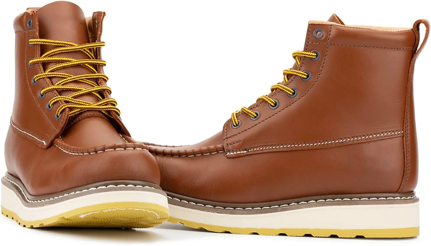 Men's SureTrack 6" & 8'' Leather Soft Toe Work Boot for Men, Goodyear Welt, Oil/Slip Resistant, Wedge Sole, Moc Toe Men's Work Boots, EH, 84994 & 86994