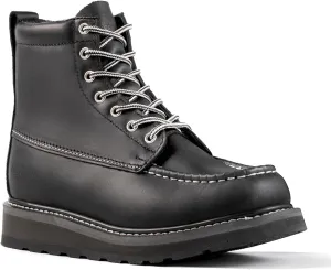 Men's SureTrack 6" & 8'' Leather Soft Toe Work Boot for Men, Goodyear Welt, Oil/Slip Resistant, Wedge Sole, Moc Toe Men's Work Boots, EH, 84994 & 86994