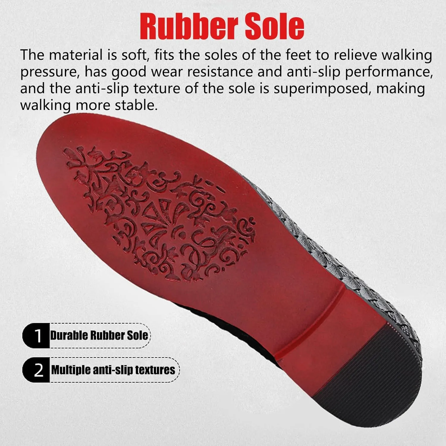 Men's Vegan Leather Smoking Loafers Slip-on Flat Casual Lightweight Driving Walking Shoes Business Dress Oxford Shoes