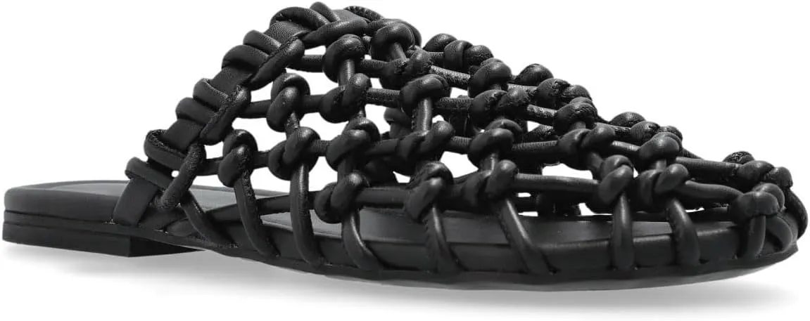 Mesh Ballet Flats for Women Slip on Woven Sandal Slides Closed Toe Mesh Mules Summer Beach Slippers