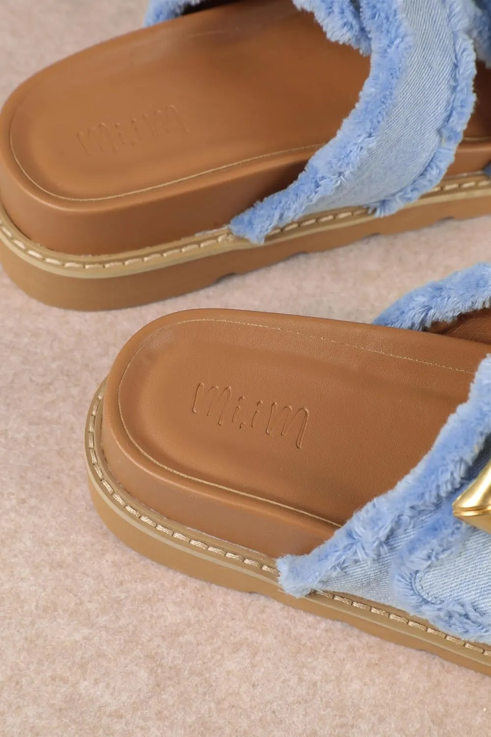 Mi.iM Carlotta Cozy Buckled Lined Mules