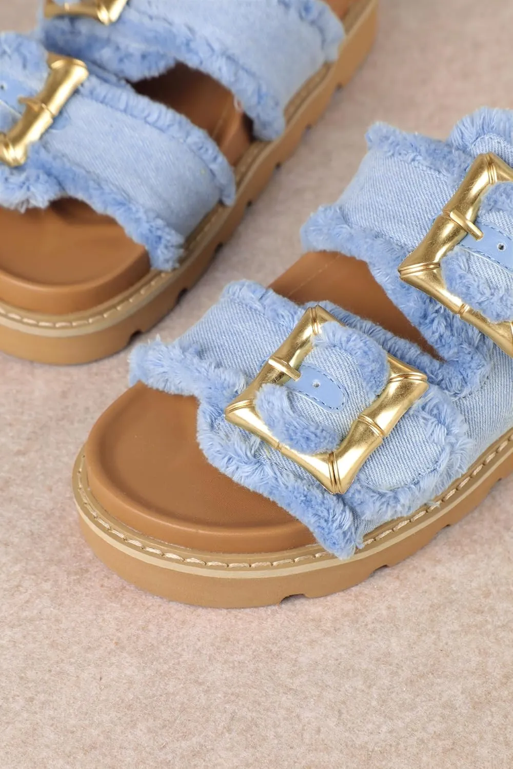 Mi.iM Carlotta Cozy Buckled Lined Mules