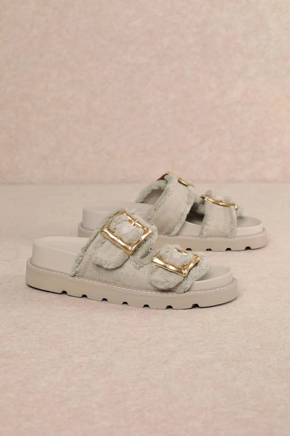 Mi.iM Carlotta Cozy Buckled Lined Mules