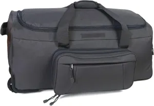 Military Wheeled Deployment Bag Large Tactical Heavy Duty Duffel Bag for Camping Hiking (Grey)