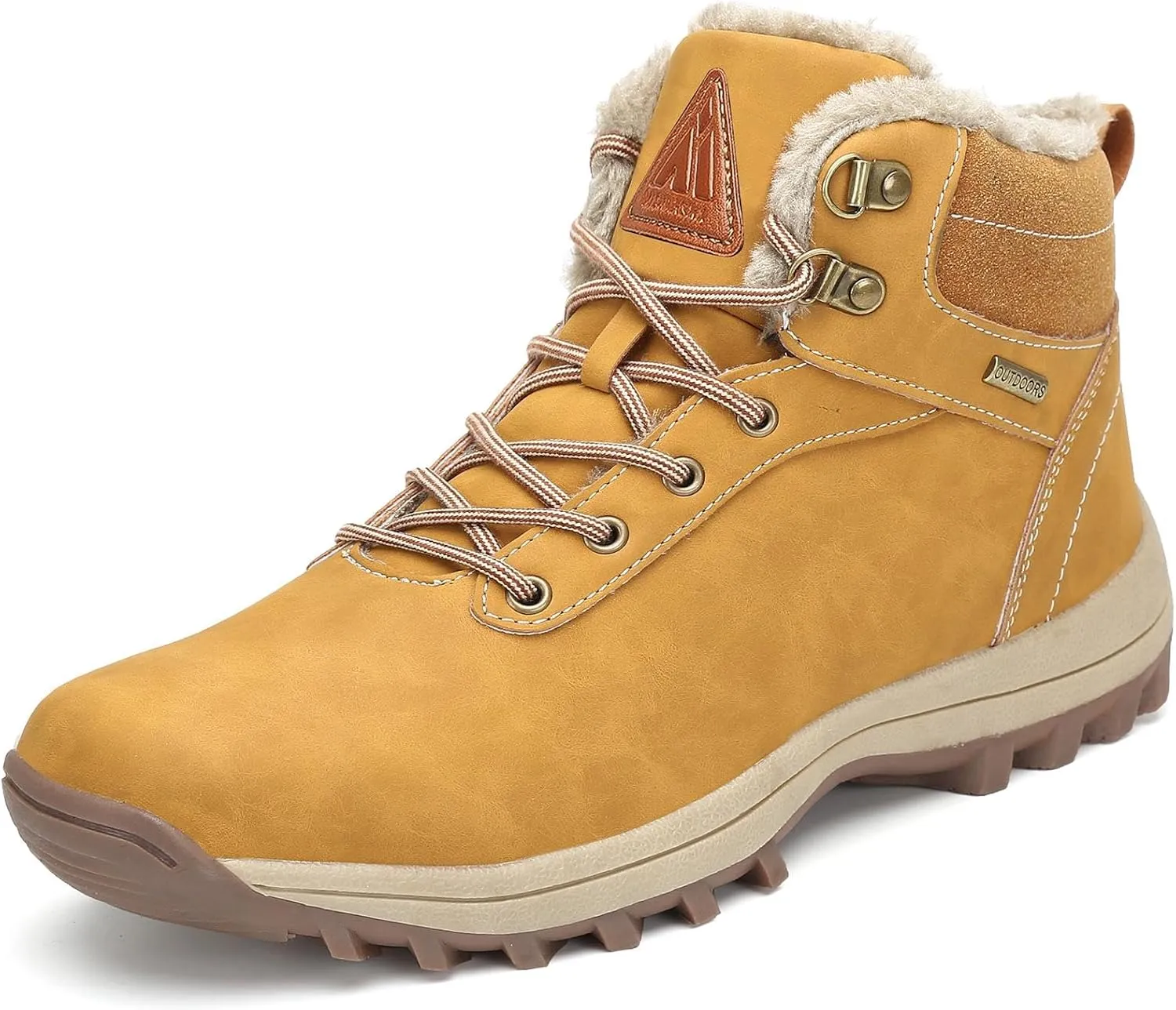 Mishansha Winter Boots for Men Women Waterproof Snow Boots Warm Lined Non Slip Hiking Boot